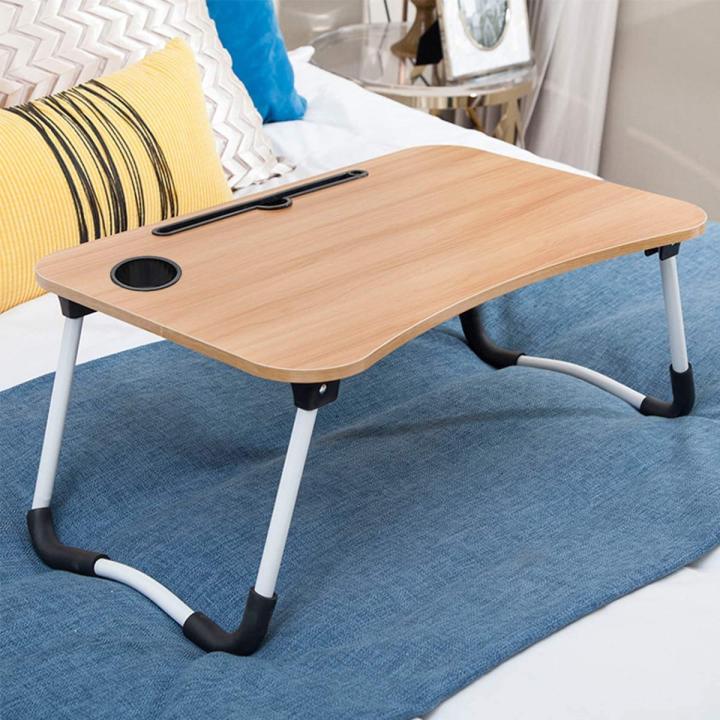 Dynamic Life Portable Gaming Laptop Table with Foldable Stand Inbuild Tablet and Cup Holder for Sofa Couch Dormitory Bed| Children Study Workstation Bed Tray Laptop Desk for Eating Breakfast, Working, Watching Movie on Bed / Couch / Sofa / Floor