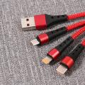 3 in 1 USB Cable Micro Type C Multi Keychain Portable Data Sync Line Cord For iPhone Samsung Android Mobile Phone. 