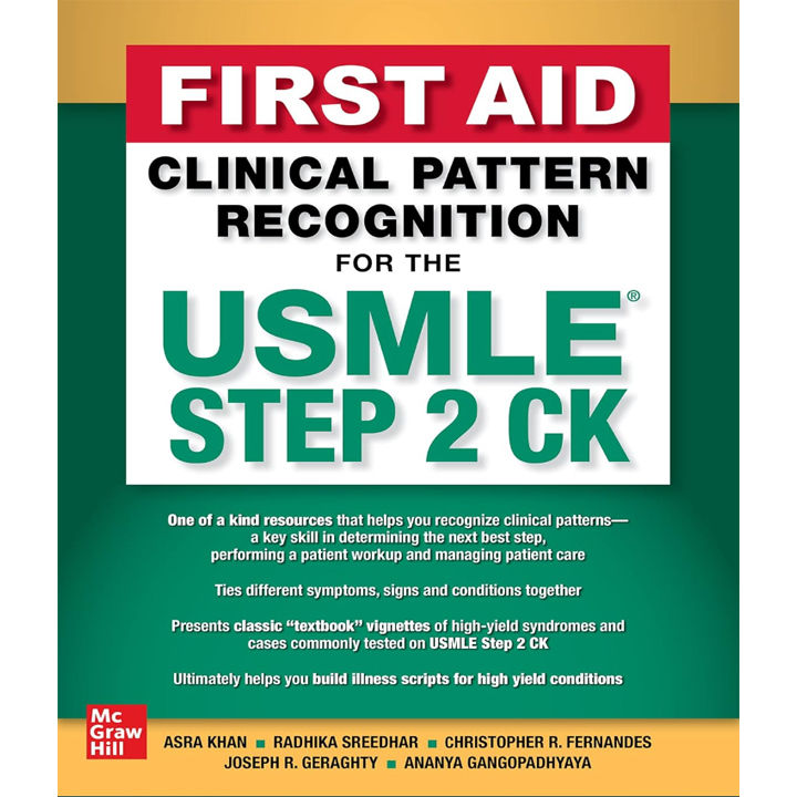 First Aid Clinical Pattern Recognition for the USMLE Step 2 C K 2023