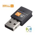 2.4GHz+5GHz Dual Band 600mbps USB Wifi Adapter Wireless Network Card Wireless USB WiFi Adapter wifi Dongle PC Network Card. 