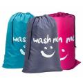 Nylon Laundry Bag, Travel Storage Pouch Washable Dirty Clothes Organizer Wash Drawstring Bag. 
