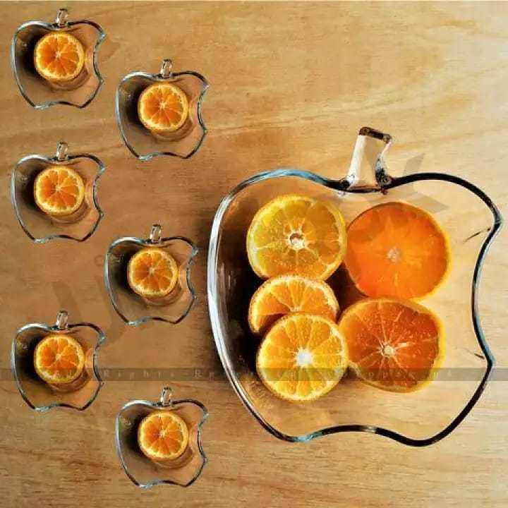 Apple Shape Glass Serving Bowl Large For Dessert Serving |Noritazeh