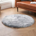 Faux Sheepskin Rug Ivory White Sheep Foot Door Mat Rug Round Shape 30inch x 30inch. 