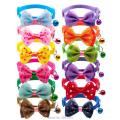 Adjustable Pet Cat Dog Neck Collar Bow Design With Bell 01 cm Width Nylon Colar for Puppy Small Dogs Cats Colar PS223  PS-CO. 