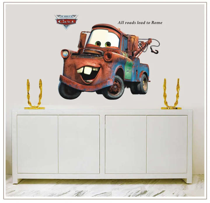 3D Broken Mater Truck Car For Boys Bedroom Self Adhesive Kids Room Wall sticker Ay9007