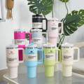 40 oz Stanley Tumbler Mugs 1200ml  Stainless Steel 48 hours Vacuum Insulation  with Leak Proof Handle Straw & Lid  Double Wall Insulated Thermal Coffee Cup Tumbler for Girls Boys Hot & Cold Drinks  Travel, Gym, Office, Outdoor Use Tumbler Water Bottle. 