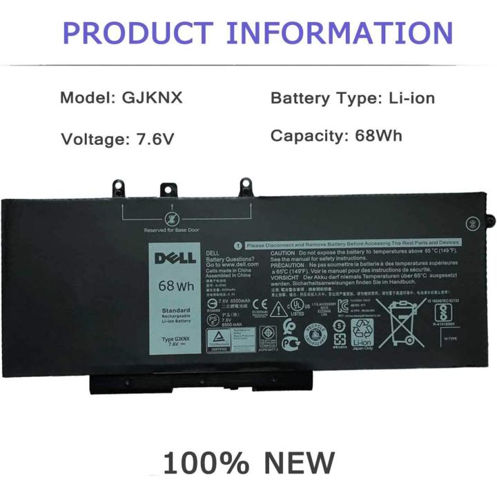Dell_ OEM Original Latitude 5480 / 5580 / 5280 4-Cell 68Wh Laptop Battery - GJKNX