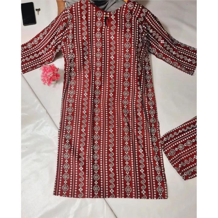 2 Piece Stitched Chunri Suit For Girls, Women and Ladies.