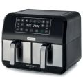 Kenwood Digital Twin Air Fryer Xxxl 4L+4L 1.7Kg+1.7Kg With Dual zone Technology & Dual Frying G 220V Supply Voltage And 50Hz 8.0 L 1700.0 W HFM75.000MB Black/Silver. 
