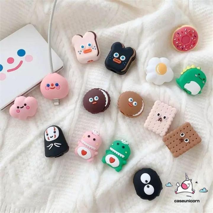 Cable Bite Cartoon Cute Cable Protector Wire Wunder Date Line Cord USB Charging Protective Cover Winder Organizer for All Phone