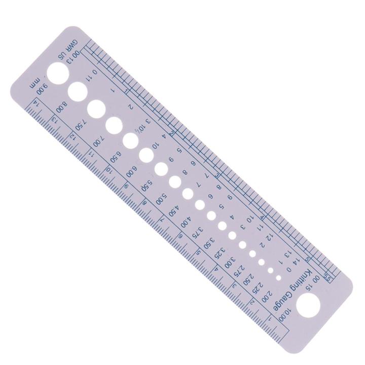 Knitting Accessories Needle Gauge Inch Sewing Ruler Tool CM 2-10mm Size Measure Eatop