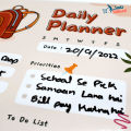 Daily Planner A4 Size Laminate with board marker Organize Your Daily Schedule. 