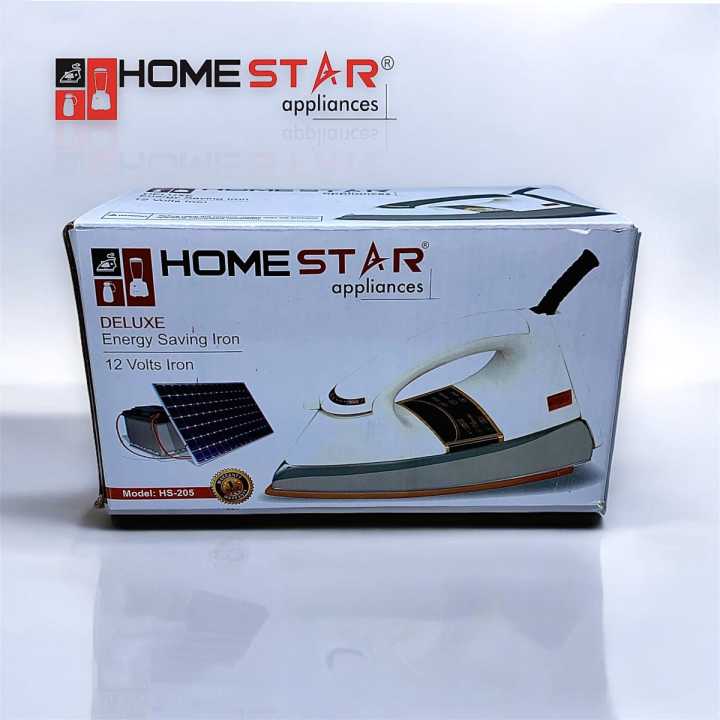 Home Star Appliance  Dry Iron Automatic 12 Volts Direct Battery Operated Solar Energy DC Power UPS Model No:HS-205-High-Quality 12V Direct Battery Solar UPS for Dry Iron | Automatic DC Power Supply | 100% Original Product for Efficient Solar Energy Use