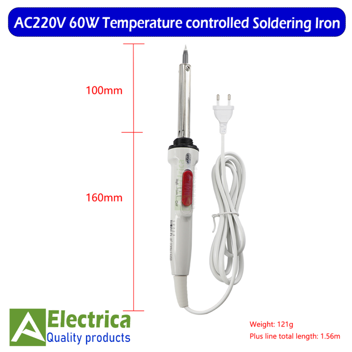 AC-220V 60W Dual Temperature Control Electric Soldering Iron High Low Temperature Soldering Iron Welding Tool by Electrica