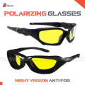 Day-Night Vission Anti Fog Polarizing Glasses For Driving - Night Vision Yellow Anti Glare Glasses For Bike Riding - Anti Flare Night Glasses For Male & Female - Easy To Use Unisex Comfortable Anti Fog Night Vission Glasses - Sports Glasses For Night. 