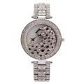 【ETOP】Women Luxury Full Crystal Quartz Watch  Fashion 3D Leopard Dial Stainless Steel Bracelet Wristwatch Female Clock Reloj Mujer. 