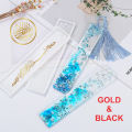 RESIN ART TRANSPARENT STICKERS (GOLD & BLACK). 