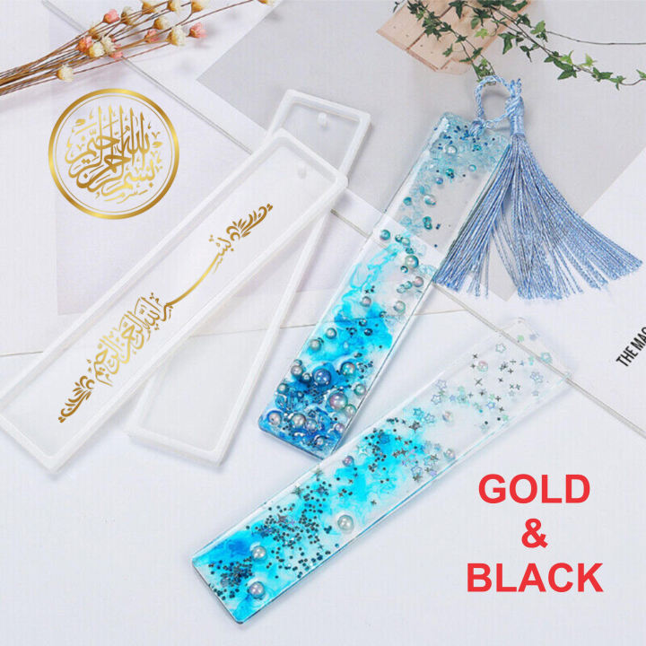 RESIN ART TRANSPARENT STICKERS (GOLD & BLACK)