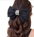 2022 new arrival big bow  fabric silk hair clip women girls hair accessories fashion hair clip. 
