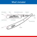 DM INTL Razor Blade Quality Handle Stainless Steel Barber Shaving Beard Straight Cut Throat Folding Safety Face Cleaner Personal Care Use In Saloons For Men And Boys Ustra 22 Cm Black. 