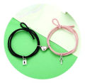 Lock and key braclet-Magnet bracelet for couple- rope heart braclet for friends, gift, charm accessories. 