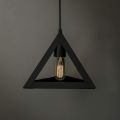 1 Pack Matte Black Triangle shape Pendant Light Fixtures Over Kitchen Island, Hanging Ceiling Lamp, E26/E27 Medium Base, Bulbs not Included.. 
