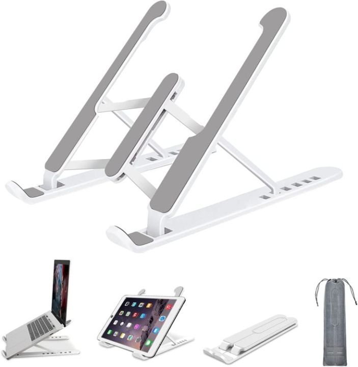 High Quality Laptop Stand - Adjustable Portable Laptop Stand For Desk - Foldable Plastic Laptop Stand Notebook Stand lightweight - Non-slip Stand For Laptop And Tablet