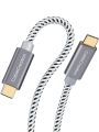 CableCreation USB C Cable 3M, Braided USB C to USB C Fast Charging Cable (60W/ 3A), Data Sync up to 480Mbps(Space Gray), Compatible with Macbook(Pro), Galaxy S10/S9/S9+, Pixel XL 2XL, etc. 