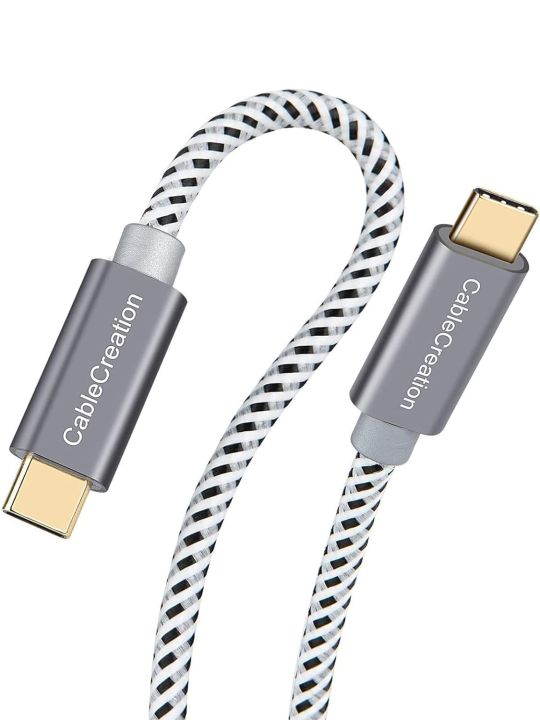 CableCreation USB C Cable 3M, Braided USB C to USB C Fast Charging Cable (60W/ 3A), Data Sync up to 480Mbps(Space Gray), Compatible with Macbook(Pro), Galaxy S10/S9/S9+, Pixel XL 2XL, etc