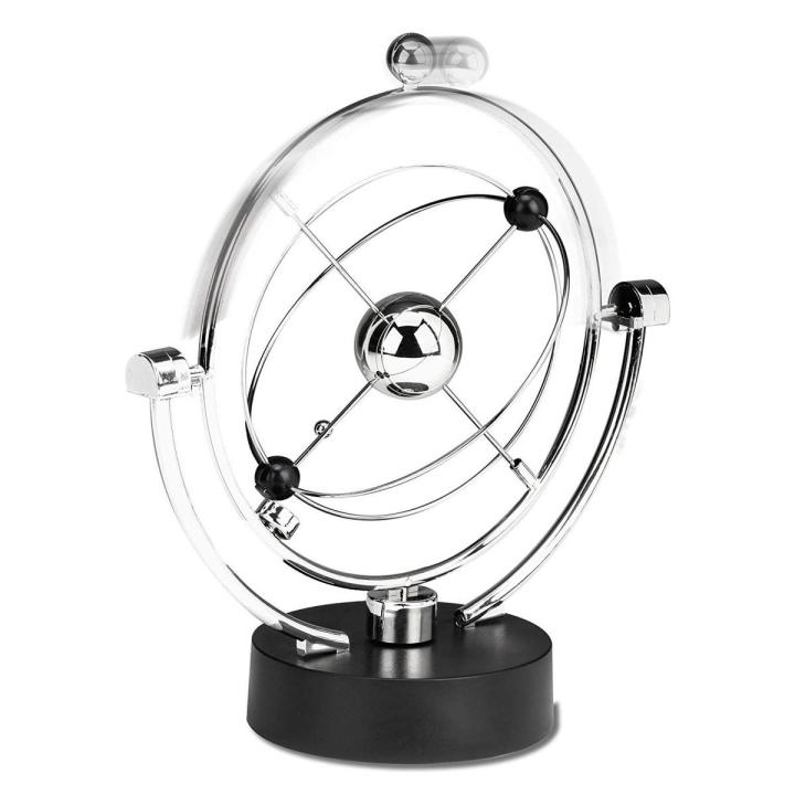 Perpetual Motion Desk Sculpture Toy - Kinetic Art Galaxy Planet Balance Mobile - Magnetic Executive Office Home Decor Tabletop Toy - Men Women Stress Relief