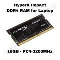 HyperX Impact DDR4 RAM For Laptop 16GB 3200Mhz DDR4 RAM 16GB SO-DIMM RAM. 