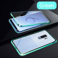 Biruiqu For Samsung Galaxy S9 S9 Plus Magnetic Absorption Case Metal Frame Shockproof Double Sided Tempered Glass Magnetic Case Cover. 