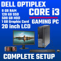 DELL OPTIPLEX Core i3 3rd Gen 8GB RAM 128GB SSD 500GB HDD 1GB Graphic Card 20 inch LCD Keyboard Mouse Speakers. 