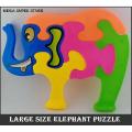 Elephant Puzzle Large Size - Educational Puzzle For Kids and Toddlers. 