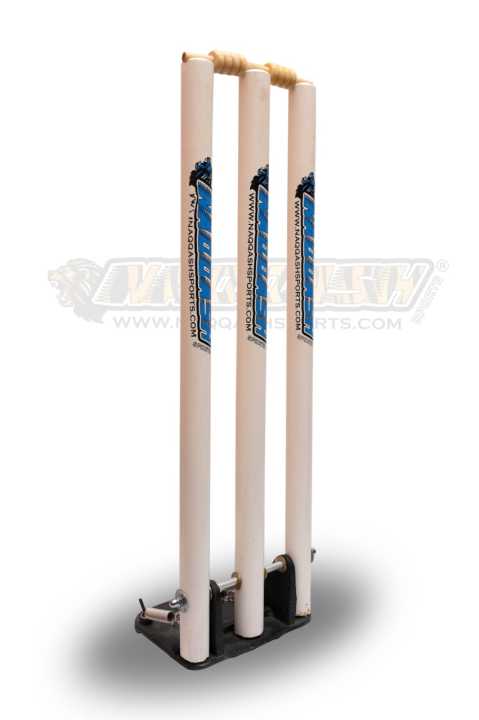 Naqqash%20Sports%20Cricket%20Wickets%20Wooden%20Spring%20Return%20Stumps%20with%20Bails%20&%20iron%20Base%20Stand%20for%20Hardball%20Cricket%20-%20Image%204