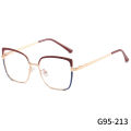 Optical Frame Metal Spectacle Frame Factory Wholesale Elegant Face-Looking Small Glasses Frame Men and Women Decoration Plain Lens. 