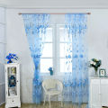 Sheer Curtain Washable Breathable Transparent Door Drape. 