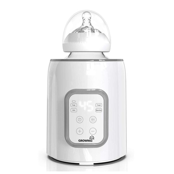GROWNSY Baby Bottle Warmer, 5-in-1 Bottle Warmer and Sterilizer with Timer, Food Warmer and Defrost, BPA-Free with LCD Display and Accurate Temperature Control for Br east Milk 210W - Imported from UK