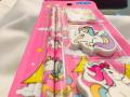 Pack of 2 Unicorn Pencils and 3 Erasers For Kids School Stationary. 