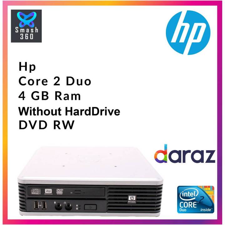 HP PC 7900 Ultra Slim PC, Intel Core 2 Duo Processor, 4GB RAM, without Hard Drive, DVD, Windows 10 Ready ENERGY SAVING
