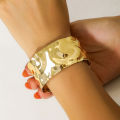 Punk Heavy Metal Big Chunky Wide Cuff Open Arm Bangles Women Ethnic Adjustable Wrist Hand Bracelet Grunge Jewelry Steampunk Men. 