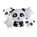 PANDA THEME 5 PCS FOIL BALLOON SET ( PACK OF 5 FOIL BALLOONS ). 