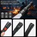 High power water proof powerful 1000000lm Japan display emergency rechargeable Lantern Camping Fishing Zoomable flashlights super working cob LED touch lamp long range torch light mini portable flashlight. 