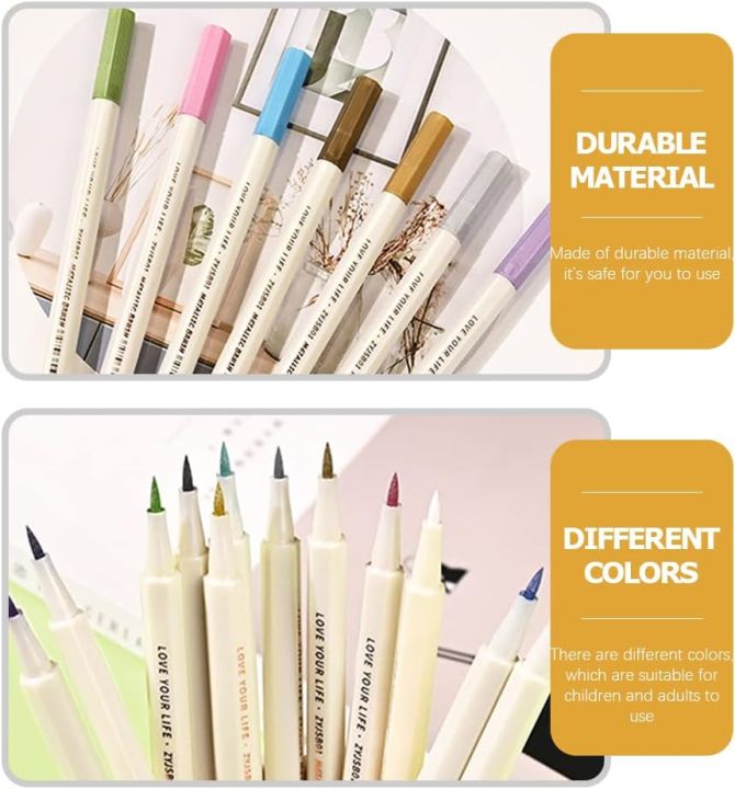 Metallic%20Soft%20Brush%2012%20Color%20Marker%20Pen%20Set%20for%20Drawing%20Lettering%20Calligraphy%20Painting%20Stationery%20School%20DIY%20Art%20Supplies%20-%20Image%204