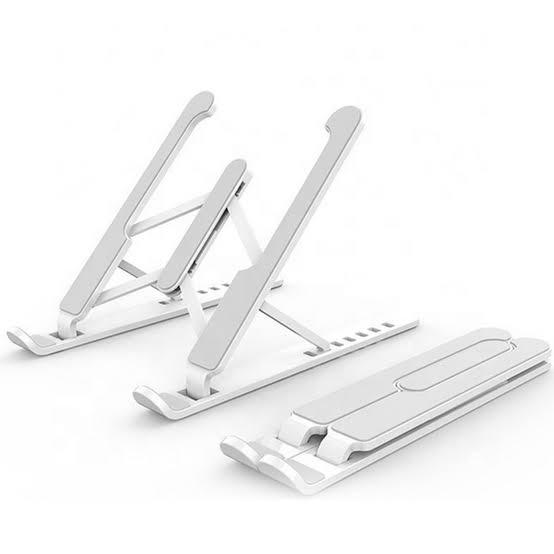 Metal Laptop Stand | Portable Aluminum Folding Adjustable Laptop Stand, Compatible with All Laptops (up to 15.6 inches)