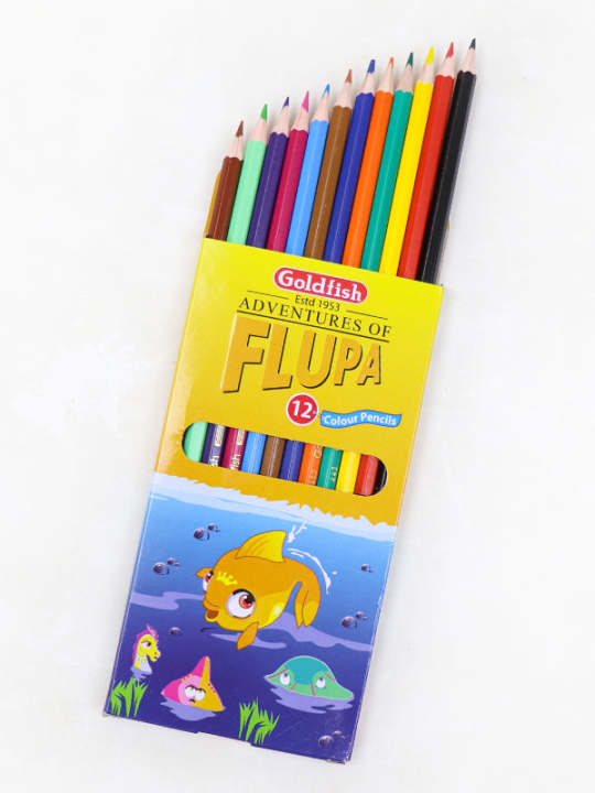 Cut Price Goldfish Flupa Color Pencils 12Pcs Daraz.pk