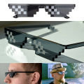 Thug Life Cool Glasses for Women Men and kids Black Mosaic Sunglasses Happy toy Eye Glasses. 