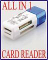 All Card Reader, Sd Card Reader, Memory Card Reader Multi Card Reader ALL IN 1 CARD READER All Cards Reader, Sd Card & Memory Cards Reader 4 in one Card Reader (SD Card, MS Card, T Flash Card, M2 Card) for Computer, Laptop, Mobile, DVR, LED TV, Camera, an. 