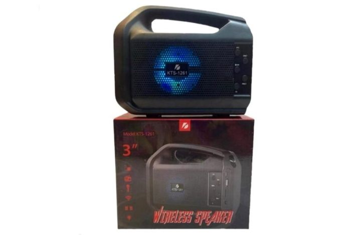 Portable Wireless Bluetooth Speaker With Flash Light  Solar speaker with LED lights and built-in lantern BT, USB, TF card, TWS, FM Radio, Support MP3 KTS-1261