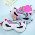 Soft Plush Sleeping Mask Eye Masks Cute Glitter Unicorn Eye Cover Plush Eyepatch Eye Cover Sleeping Blindfold for Travel Rest. 